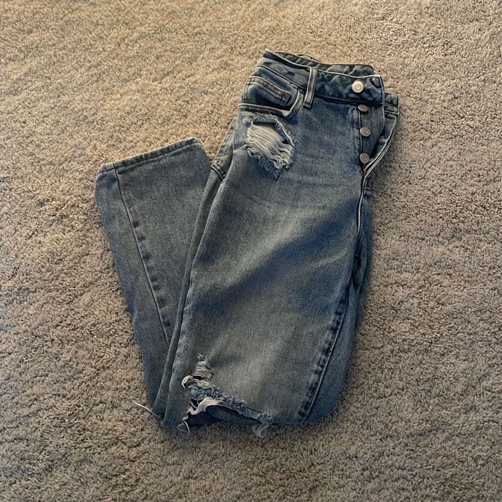Pacsun women’s ripped mom jeans full leg length - Picture 2 of 4